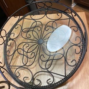 Southern Living wrought iron decorative tray